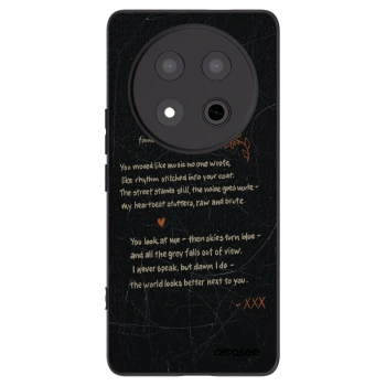 Picasee silikonowe czarne etui na Honor Magic7 Lite 5G - POET