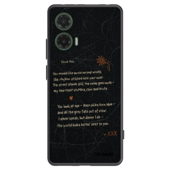 Picasee silikonowe czarne etui na Motorola Moto G35 5G - POET