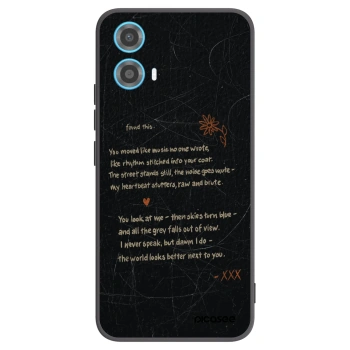 Picasee silikonowe czarne etui na Motorola Moto G34 5G - POET