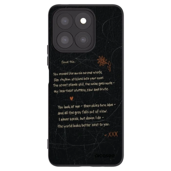 Picasee silikonowe czarne etui na Honor X8c - POET