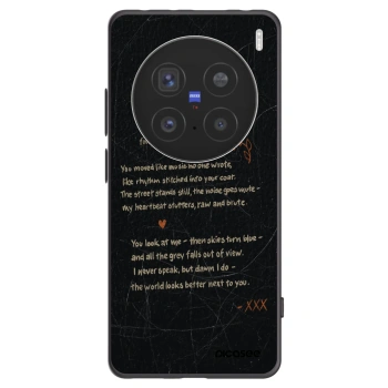 Picasee silikonowe czarne etui na Vivo X200 Pro - POET