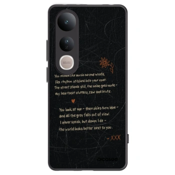 Picasee silikonowe czarne etui na Vivo V50 Lite 5G - POET