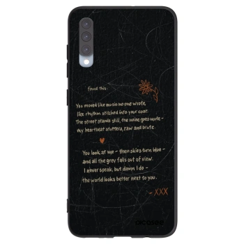 Picasee silikonowe czarne etui na Samsung Galaxy A70 A705F - POET