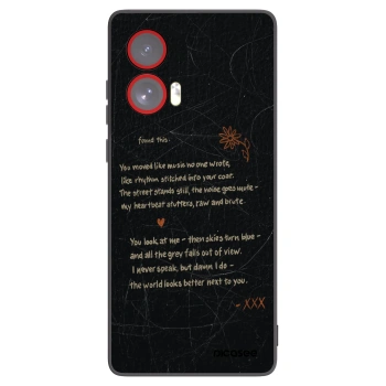 Picasee silikonowe czarne etui na Motorola Edge 50 Fusion - POET