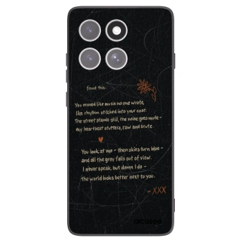 Picasee silikonowe czarne etui na Motorola Edge 60 Fusion - POET