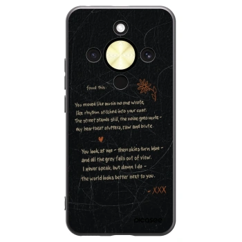 Picasee silikonowe czarne etui na Honor Magic8 Lite 5G - POET