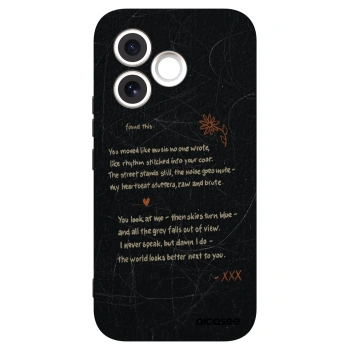Picasee silikonowe czarne etui na Honor 600 Lite - POET