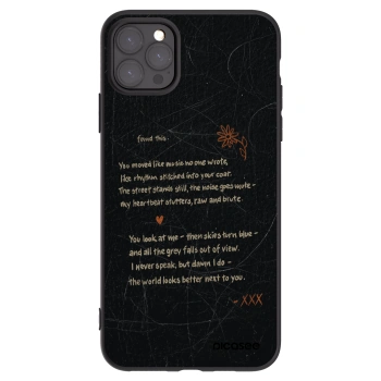 Picasee silikonowe czarne etui na Apple iPhone 11 Pro Max - POET