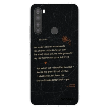 Picasee silikonowe przeźroczyste etui na Xiaomi Redmi Note 8 - POET
