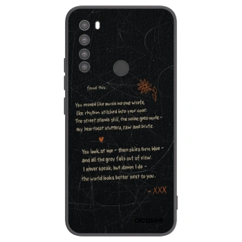 Picasee silikonowe czarne etui na Xiaomi Redmi Note 8 - POET