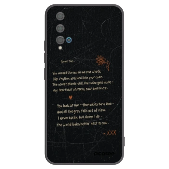 Picasee silikonowe czarne etui na Huawei Nova 5T - POET