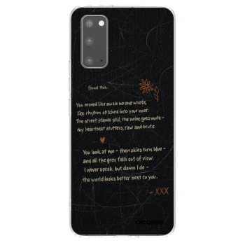 Picasee silikonowe przeźroczyste etui na Samsung Galaxy S20 G980F - POET