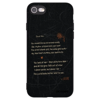 Picasee silikonowe czarne etui na Apple iPhone SE 2020 - POET