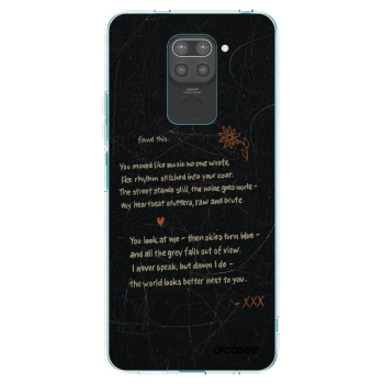 Picasee silikonowe czarne etui na Xiaomi Redmi Note 9 - POET