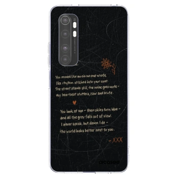 Picasee silikonowe przeźroczyste etui na Xiaomi Mi Note 10 Lite - POET