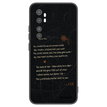Picasee silikonowe czarne etui na Xiaomi Mi Note 10 Lite - POET
