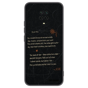 Picasee silikonowe czarne etui na Xiaomi Redmi Note 9S - POET