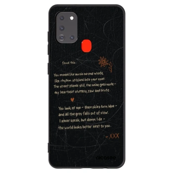 Picasee silikonowe czarne etui na Samsung Galaxy A21s - POET