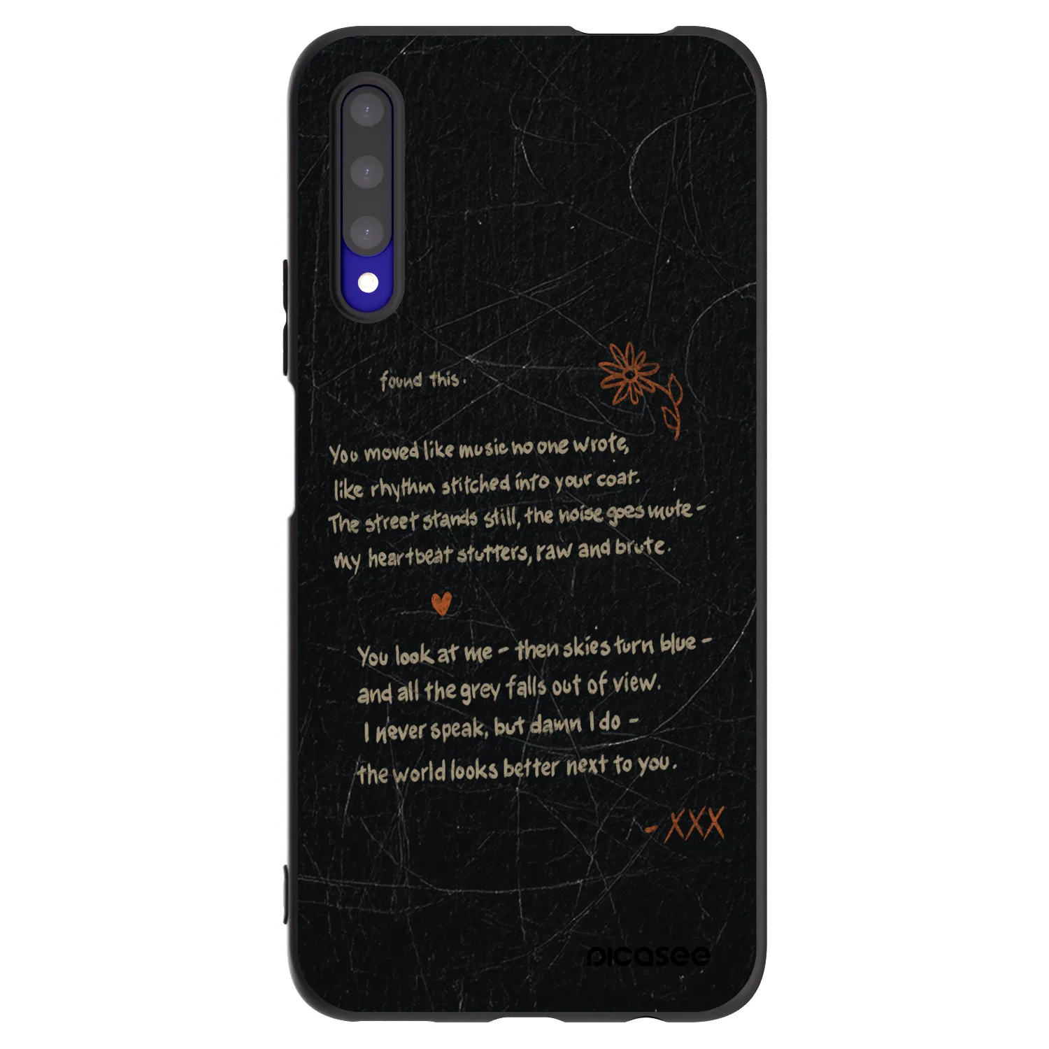 Picasee silikonowe czarne etui na Honor 9X Pro - POET