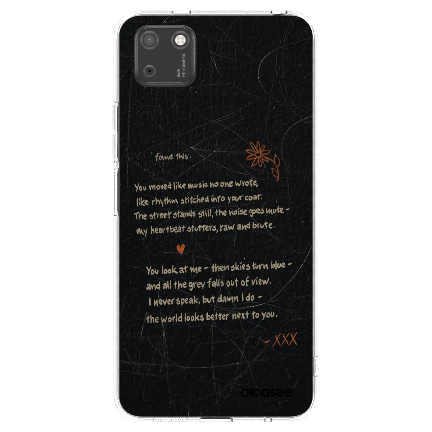 Picasee silikonowe przeźroczyste etui na Huawei Y5P - POET