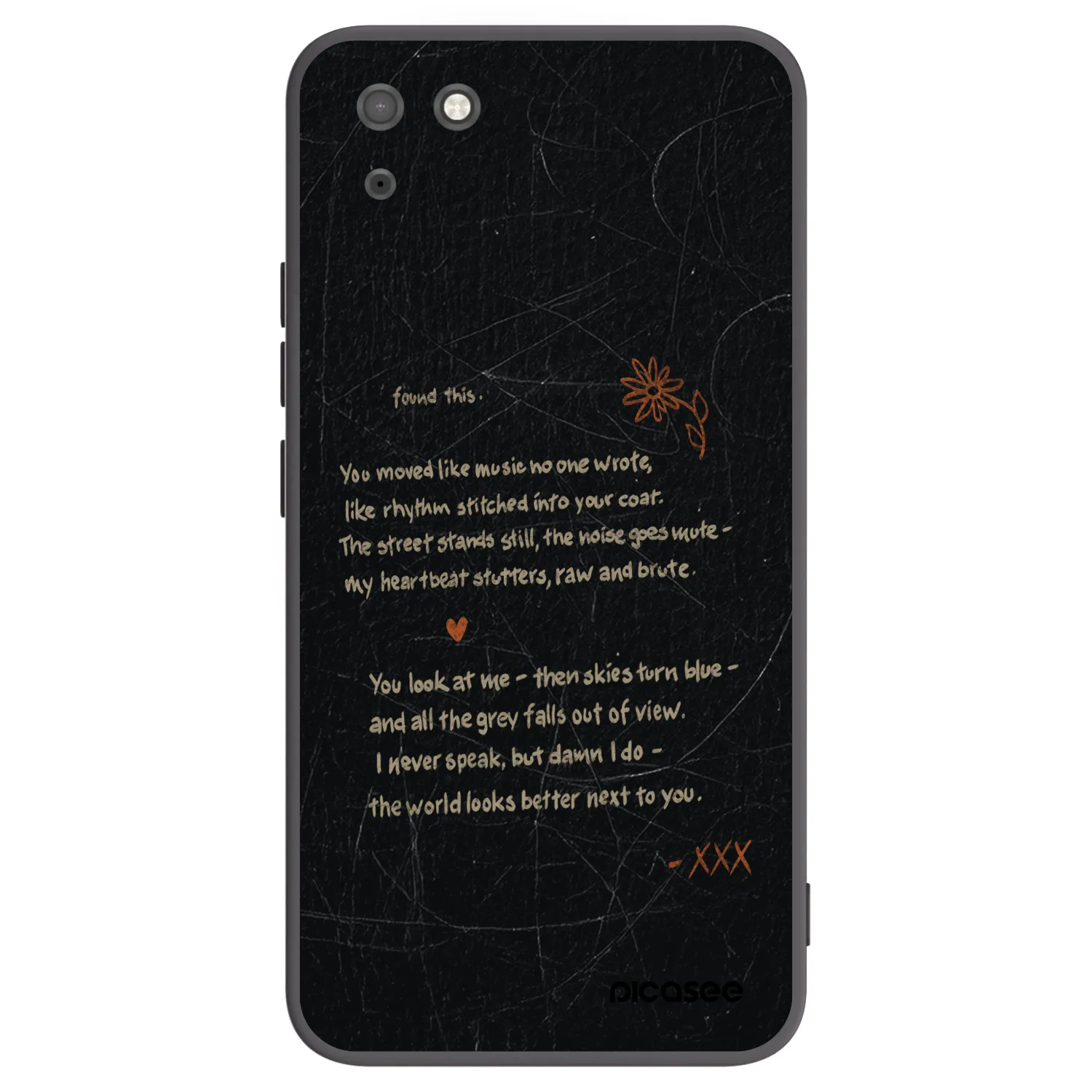 Picasee silikonowe czarne etui na Huawei Y5P - POET