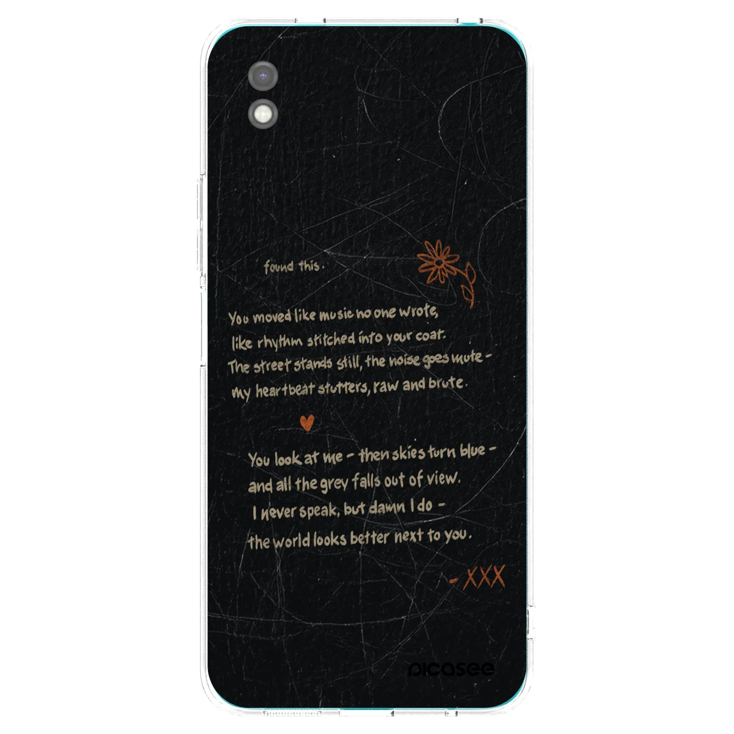 Picasee silikonowe czarne etui na Xiaomi Redmi 9A - POET