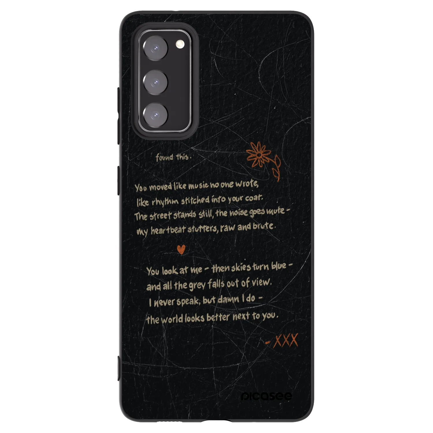Picasee silikonowe czarne etui na Samsung Galaxy S20 FE - POET