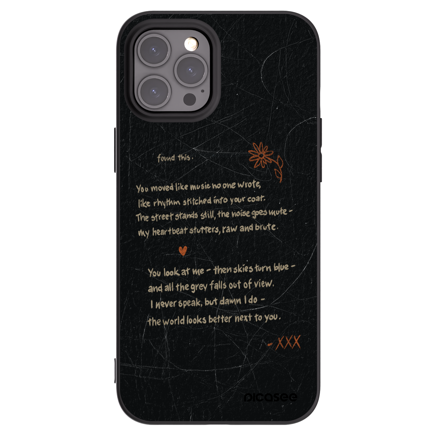Picasee silikonowe czarne etui na Apple iPhone 12 Pro Max - POET
