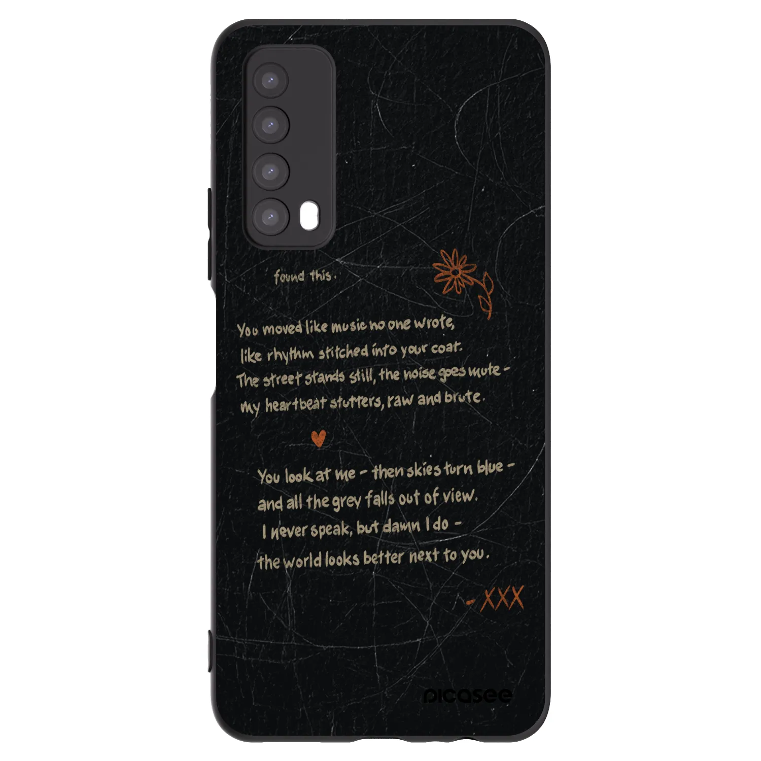 Picasee silikonowe czarne etui na Huawei P Smart 2021 - POET
