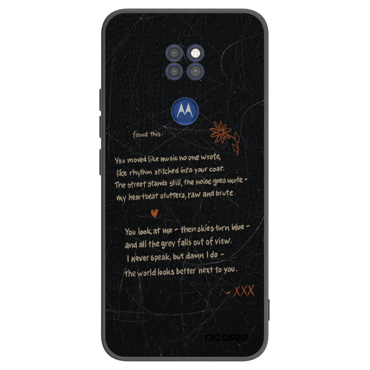 Picasee silikonowe czarne etui na Motorola Moto G9 Play - POET