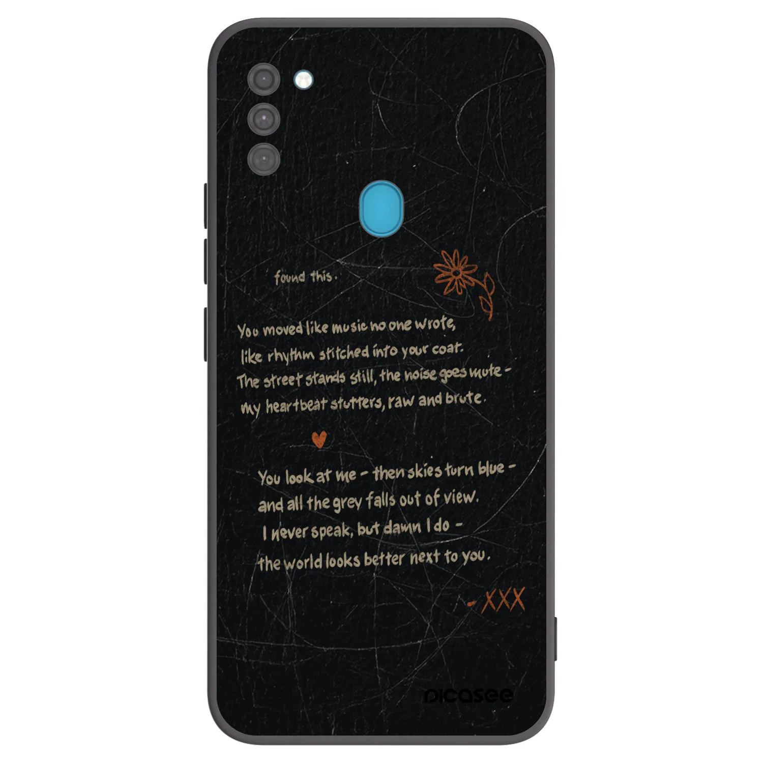 Picasee silikonowe czarne etui na Samsung Galaxy M11 - POET
