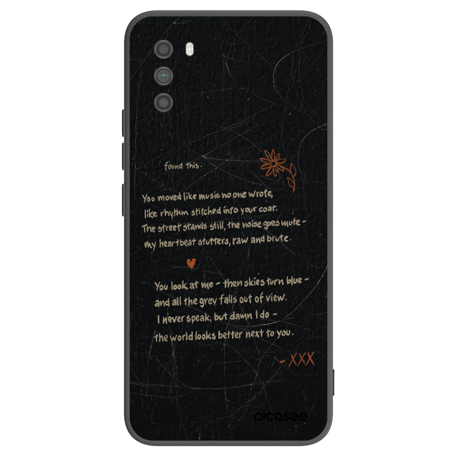 Picasee silikonowe czarne etui na Xiaomi Poco M3 - POET