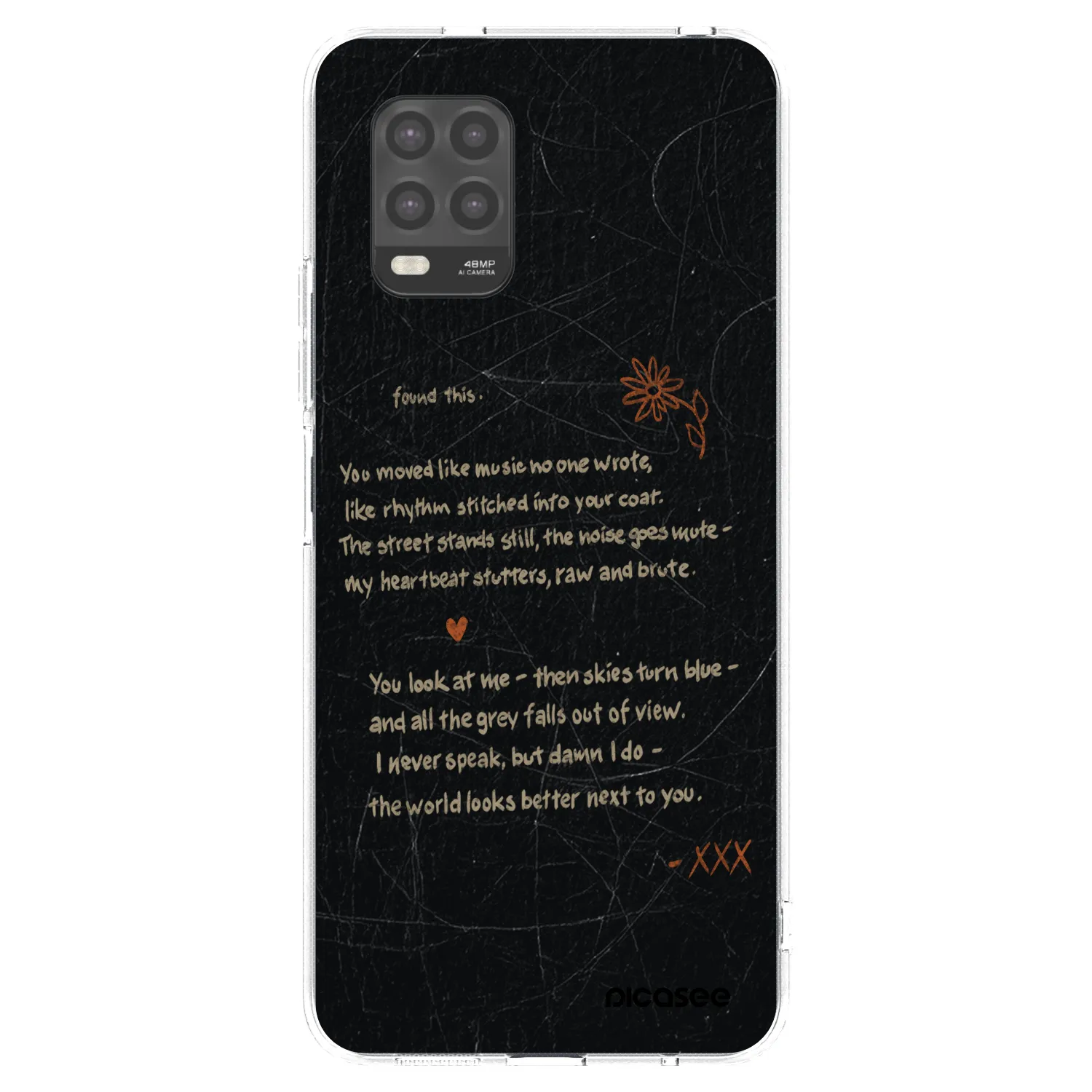 Picasee silikonowe przeźroczyste etui na Xiaomi Mi 10 Lite - POET