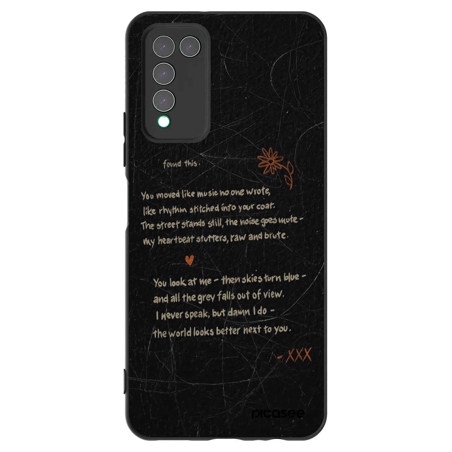 Picasee silikonowe czarne etui na Honor 10X Lite - POET