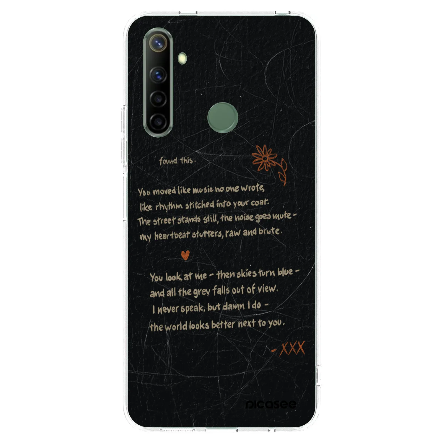 Picasee silikonowe przeźroczyste etui na Realme 6i - POET