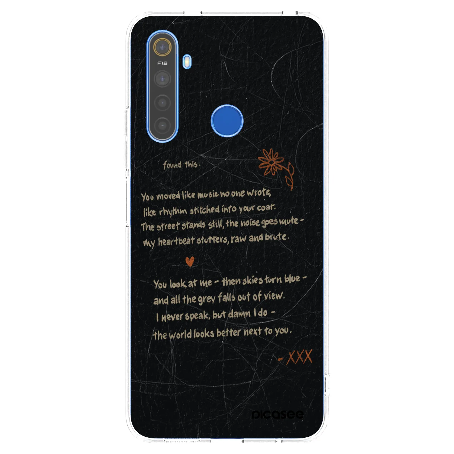 Picasee silikonowe przeźroczyste etui na Realme 5 - POET