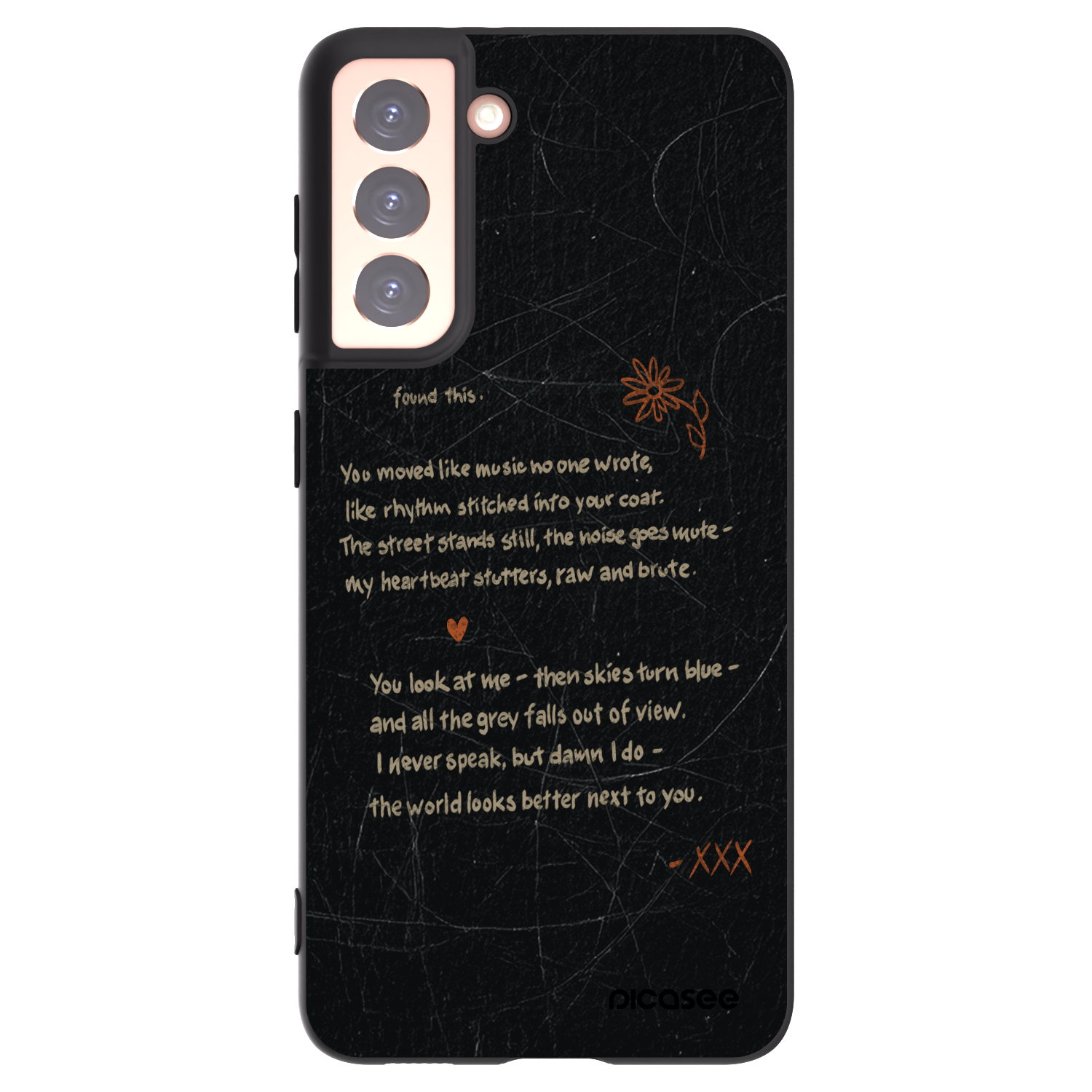 Picasee silikonowe czarne etui na Samsung Galaxy S21 5G G991B - POET
