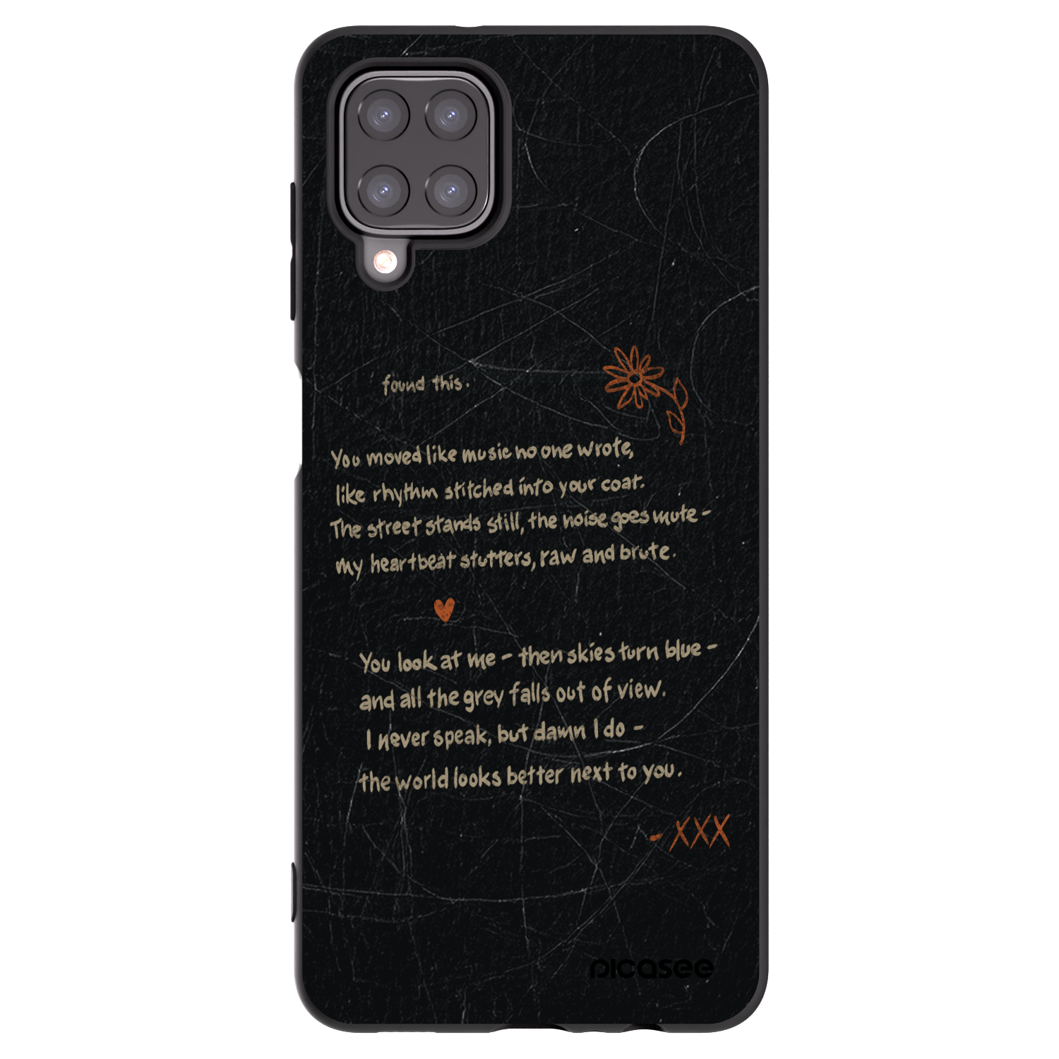 Picasee silikonowe czarne etui na Samsung Galaxy A12 A125F - POET