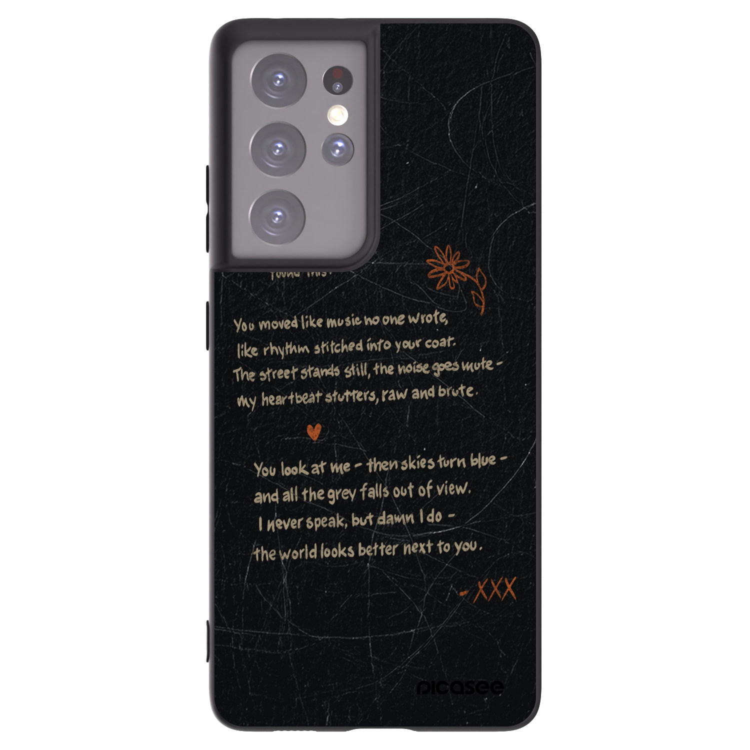 Picasee silikonowe czarne etui na Samsung Galaxy S21 Ultra 5G G998B - POET