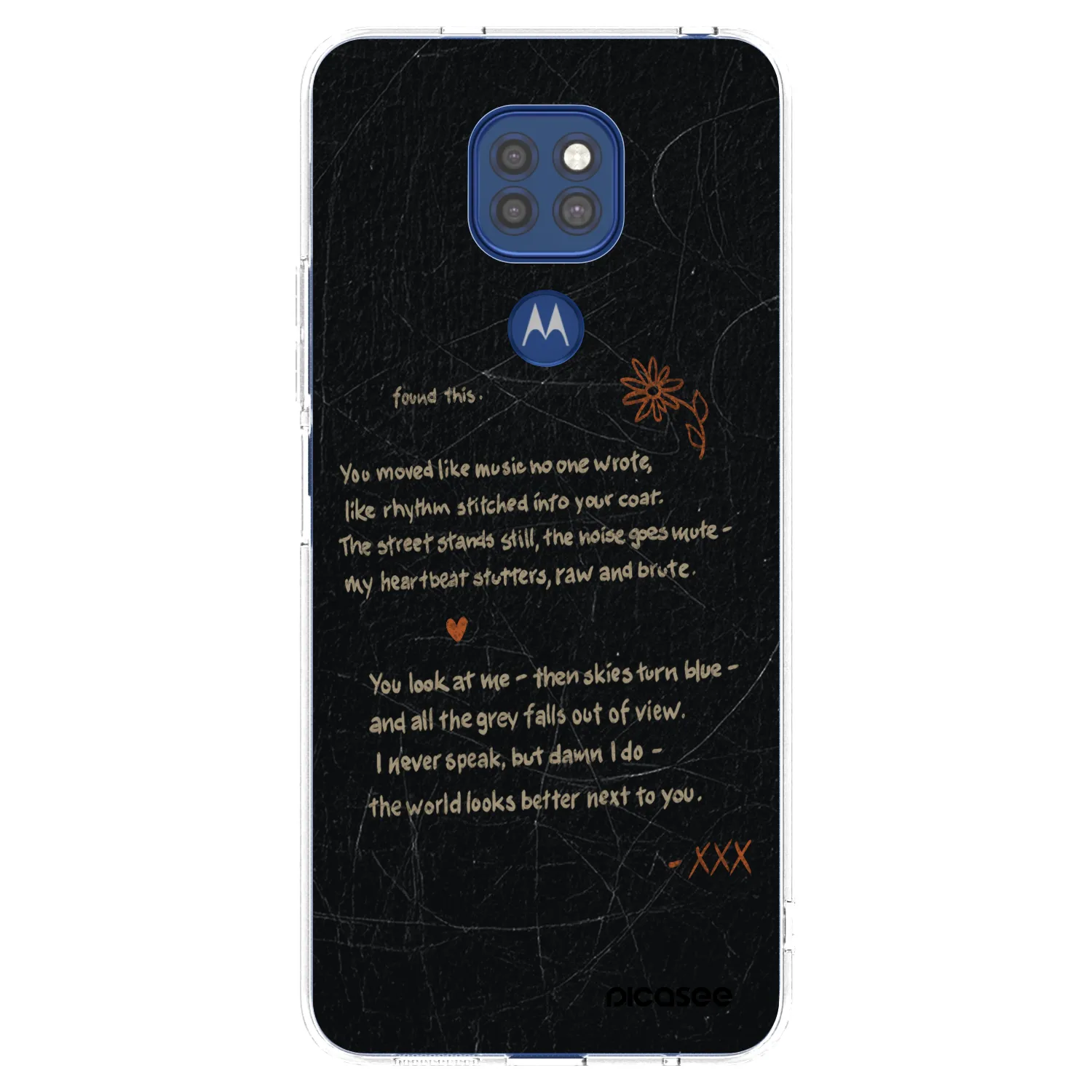 Picasee silikonowe przeźroczyste etui na Motorola Moto G9 Play - POET