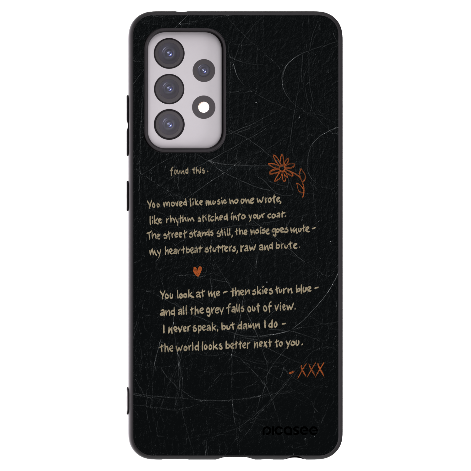 Picasee silikonowe czarne etui na Samsung Galaxy A52 5G A525F - POET