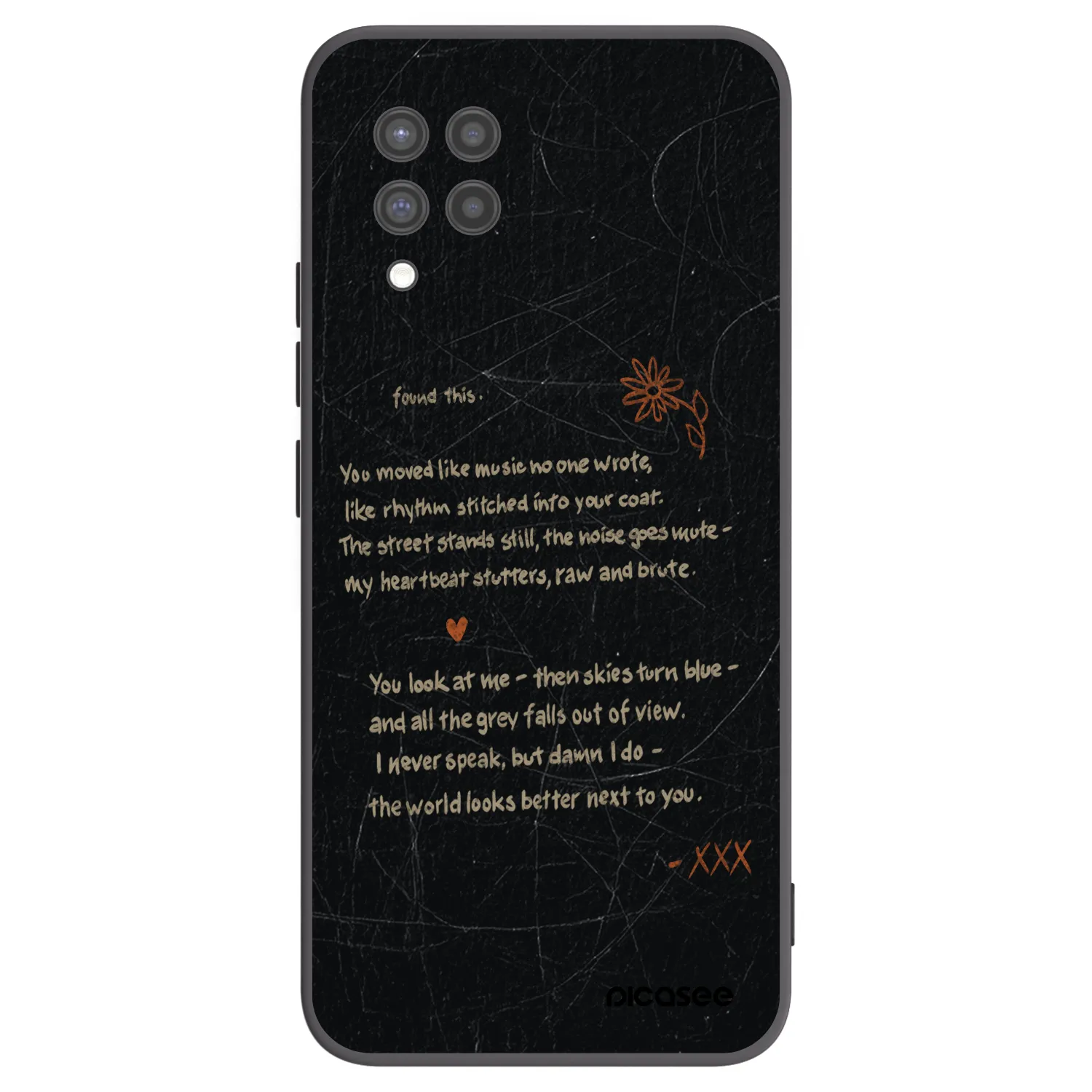 Picasee silikonowe czarne etui na Samsung Galaxy A42 A426B - POET