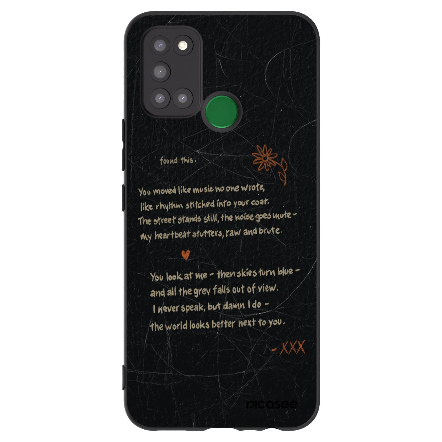 Picasee silikonowe czarne etui na Realme 7i - POET