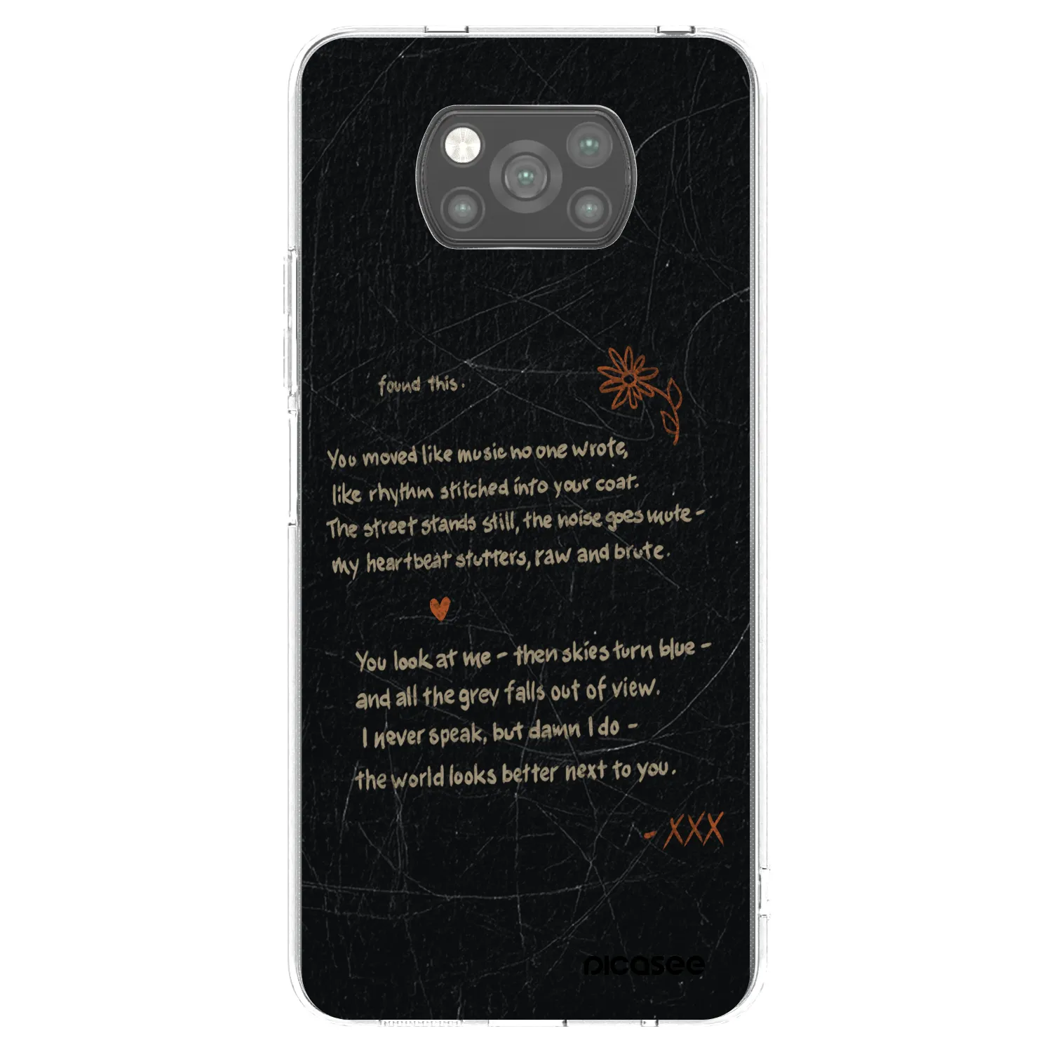 Picasee silikonowe czarne etui na Xiaomi Poco X3 Pro - POET
