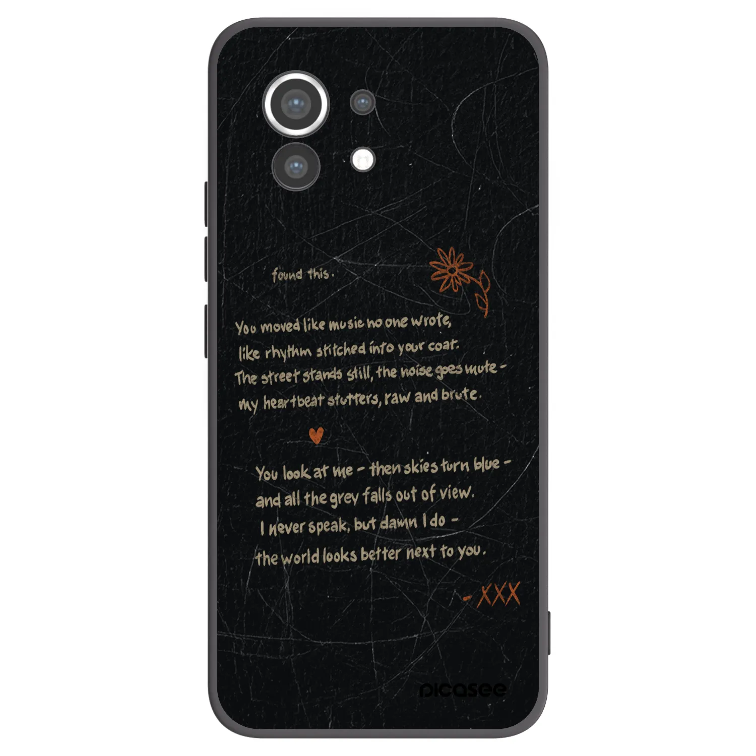 Picasee silikonowe czarne etui na Xiaomi Mi 11 - POET