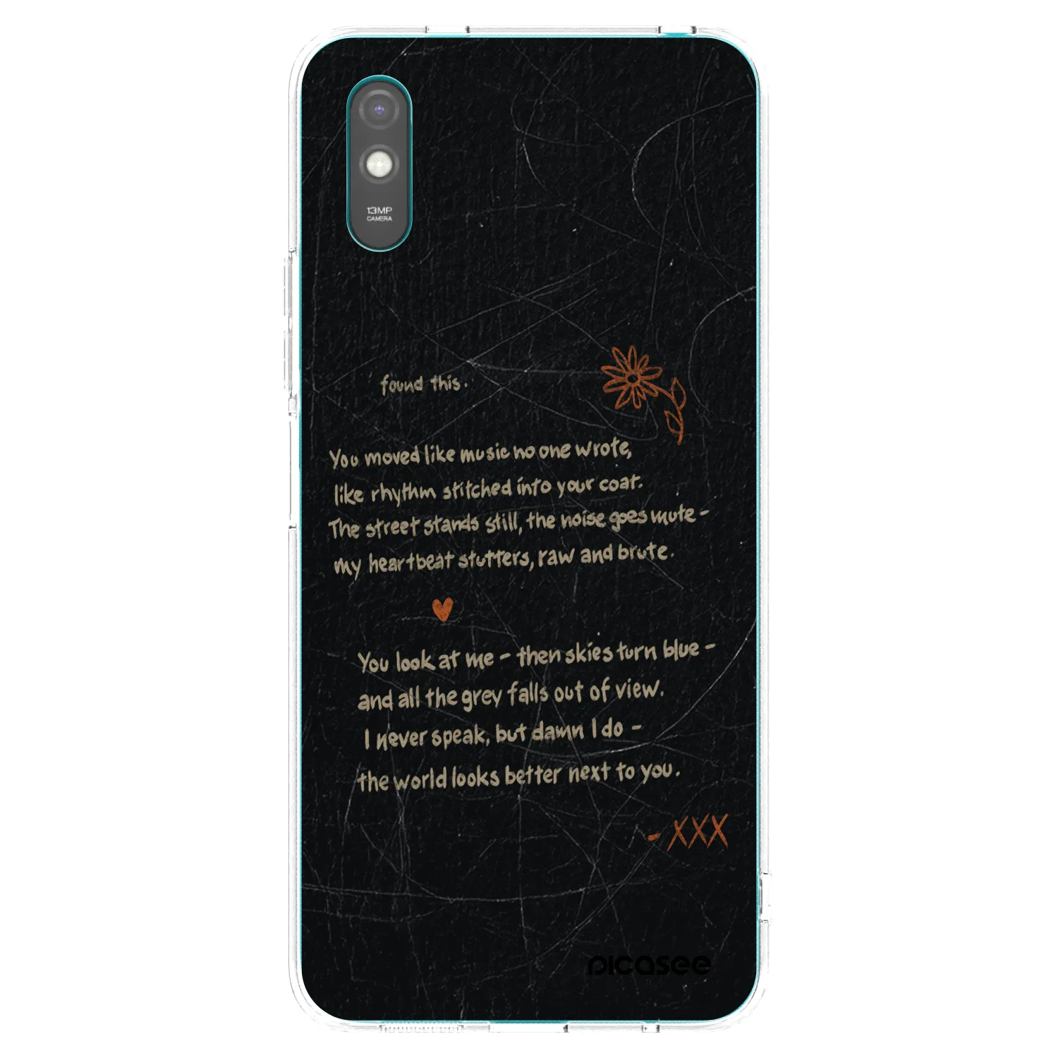 Picasee silikonowe przeźroczyste etui na Xiaomi Redmi 9AT - POET