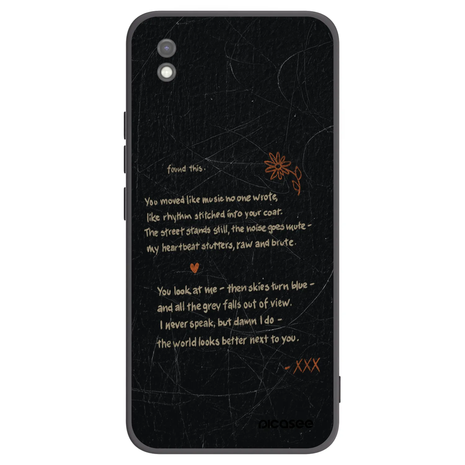 Picasee silikonowe czarne etui na Xiaomi Redmi 9AT - POET