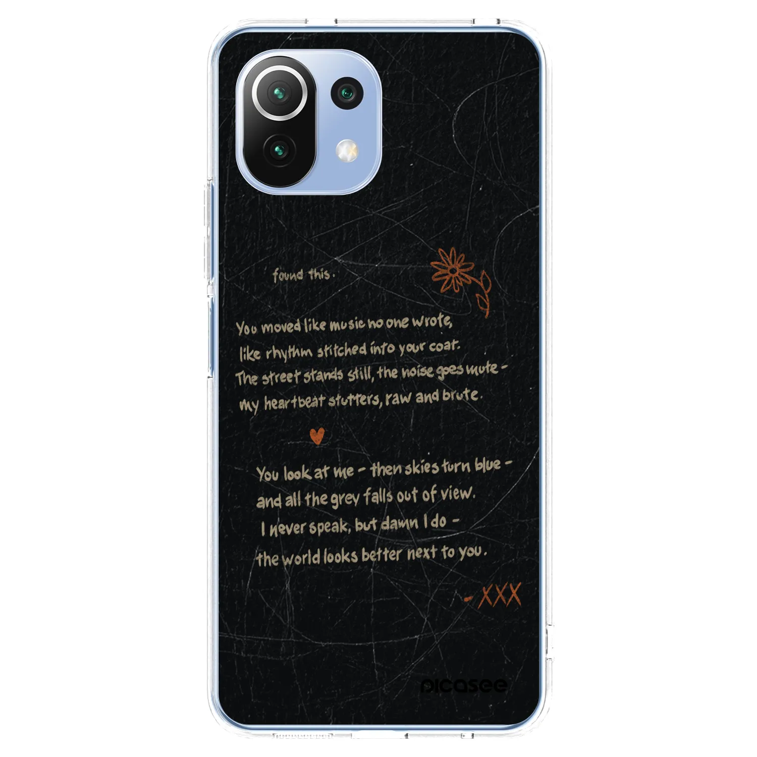 Picasee silikonowe przeźroczyste etui na Xiaomi Mi 11 Lite - POET