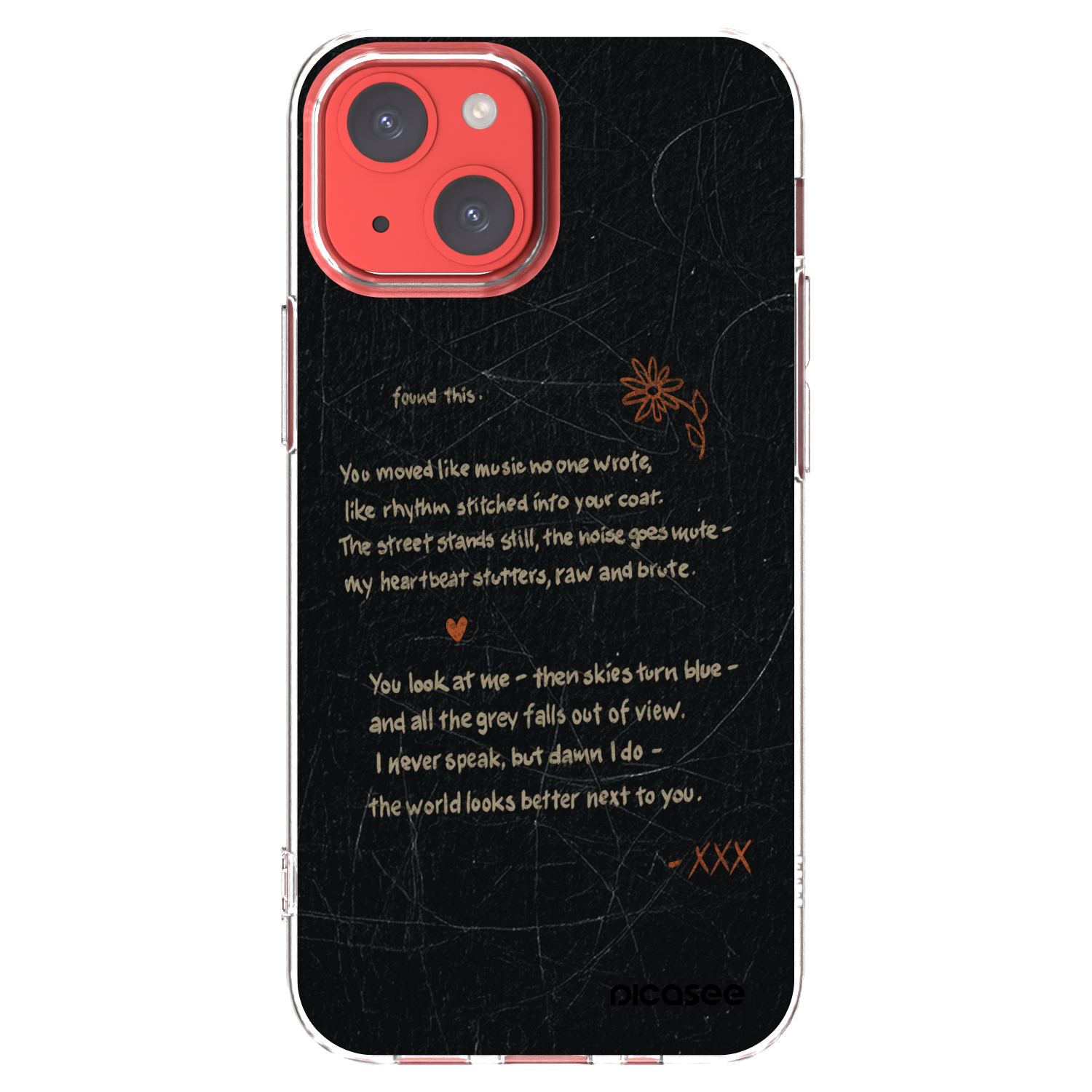 Picasee silikonowe przeźroczyste etui na Apple iPhone 13 mini - POET
