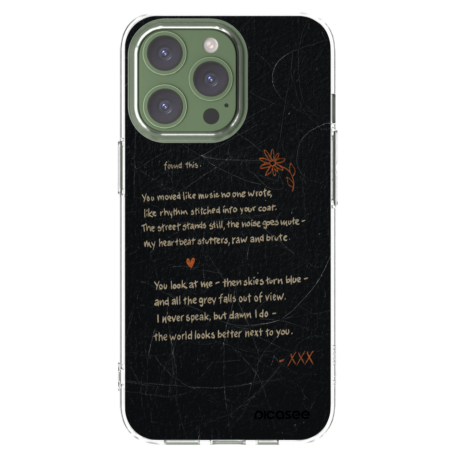 Picasee silikonowe przeźroczyste etui na Apple iPhone 13 Pro - POET